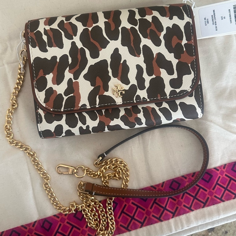 Tory Burch Emerson Chain Wallet Crossbody BEGE REA LOPARO205/498